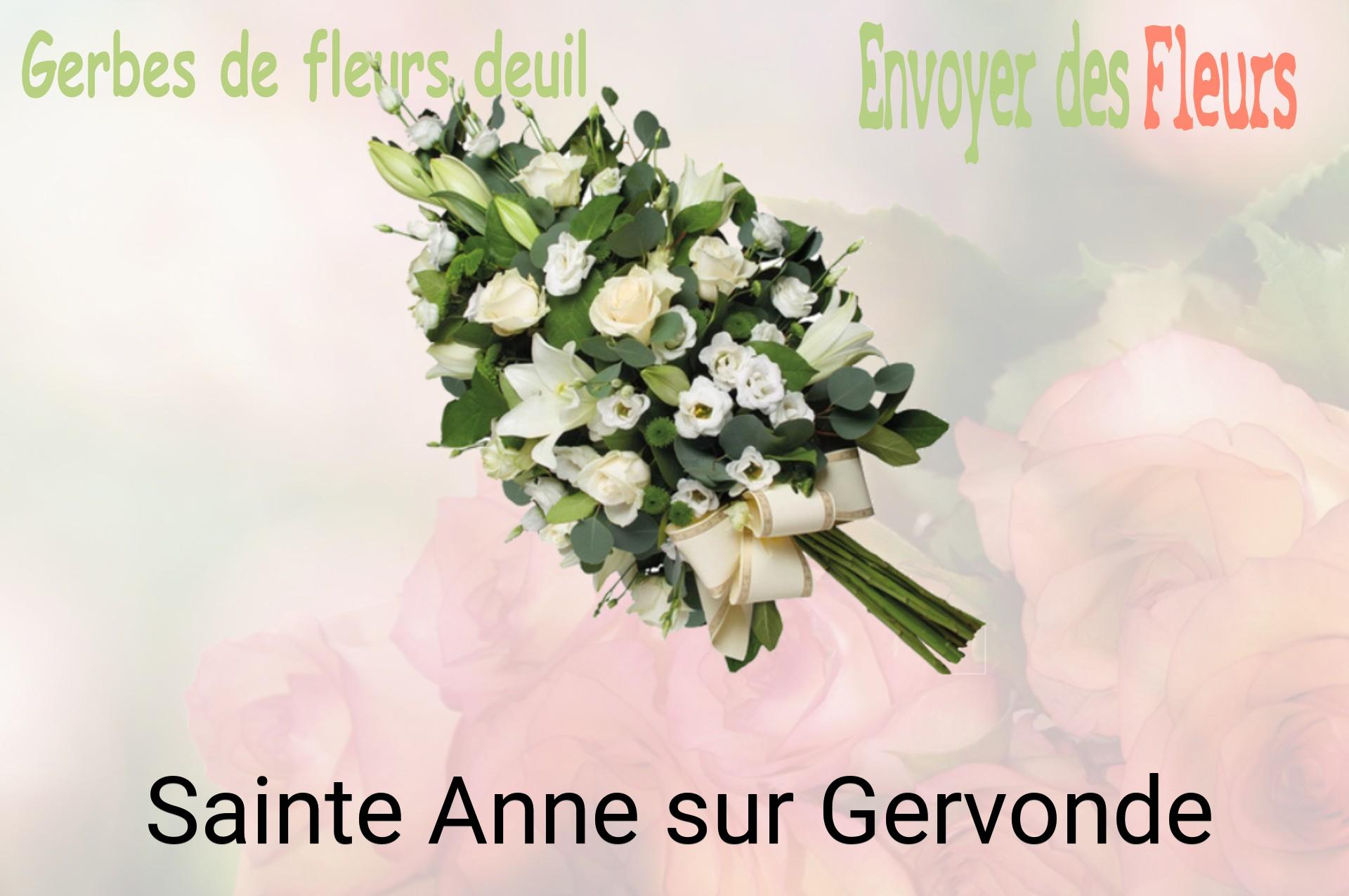 Gerbe de fleurs de deuil livrée à Sainte-Anne-sur-Gervonde